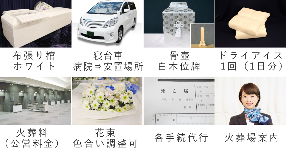 直葬(ご火葬)ベーシックプランのセット内容